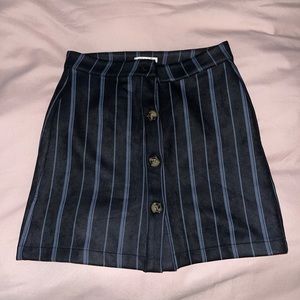 high waist button down skirt